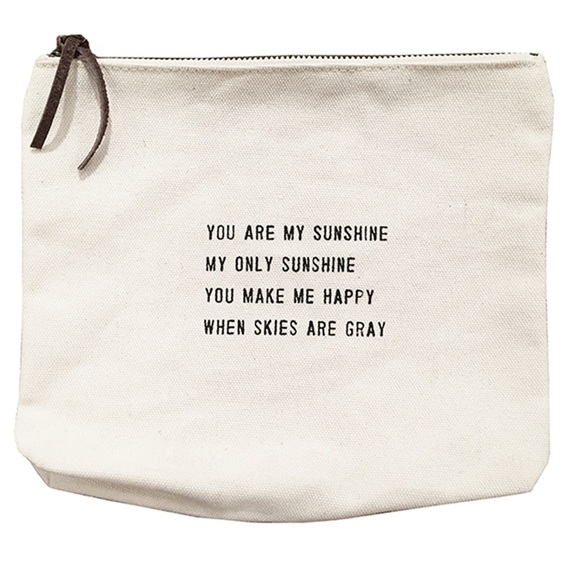 Sugarboo & Co Handbags - You are my sunshine my only sunshine - Sugarboo canvas Pouch with Quote